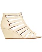 Material Girl Harper Zip Up Wedge Sandals - Lyst