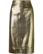 Moschino Metallic Pencil Skirt - Lyst