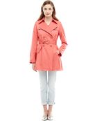 Via Spiga Double Breasted Trench Coat - Lyst