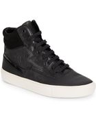 Vince Newman High-Top Leather Sneakers - Lyst