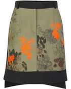 Preen By Thornton Bregazzi Printed Silk Cotton Gwenn Skirt - Lyst