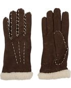 Agnelle Cashmere-Lined Leather Gloves - Lyst