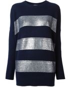 Vanessa Bruno Foil Striped Sweater - Lyst
