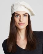 C By Bloomingdale's Cashmere Cable Knit Beret - Lyst