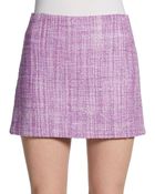 Alice + Olivia Gianna Tweed Mini Skirt - Lyst