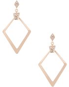 Gerard Yosca Diamond Shaped Drop Earrings - Lyst