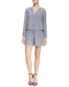 Joie Rialto Printed Long-Sleeve Jumpsuit - Lyst