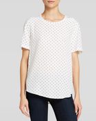 Equipment Top - Riley Dot Print Silk - Lyst
