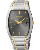 Seiko Men'S Solar Two-Tone Stainless Steel Bracelet Watch 35Mm Sne334 - Lyst