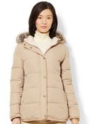 Lauren by Ralph Lauren Heavy Down Berber-Lined Short Jacket - Lyst