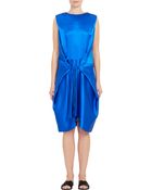 Wayne Satin Tie-Front Dress - Lyst