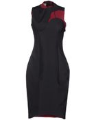Acne Studios Sleeveless Neoprene Knee Length Dress - Lyst