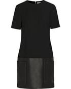 Jason Wu Leather-Trimmed Wool-Blend Dress - Lyst