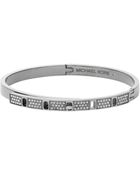 Michael Kors Pavé Silver-Tone Slim Bangle - Lyst