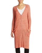 Free People Shadow Stripe Long Cardigan - Lyst