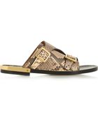 Chloé Python Sandals - Lyst