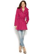 Via Spiga Hooded A-Line Trench Coat - Lyst