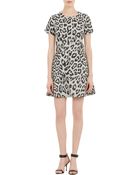 Sea Leopard-Pattern Flounce Dress - Lyst