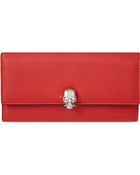 Alexander McQueen Skull Leather Wallet - Lyst