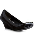 Dune Atara Suede Wedge Courts - Lyst