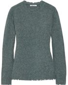 T By Alexander Wang Distressed Wool Sweater - Lyst