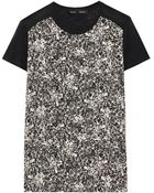 Proenza Schouler Printed Silk-Crepe And Cotton-Jersey T-Shirt - Lyst