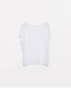 Zara Front Gathered Tshirt - Lyst