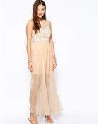 Lipsy Beaded Detail Maxi Dress - Lyst