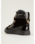 Giuseppe Zanotti Zipped Hitop Sneakers - Lyst