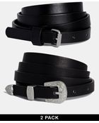Asos 2 Pack Western Tip Hip and Waist Belt - Lyst