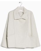 Mango Premium - Asymmetric Wool-Blend Coat - Lyst