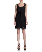 Dolce & Gabbana Empire Waist Lace Dress - Lyst