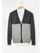 Mango Man Contrast Cashmere-Blend Sweater - Lyst