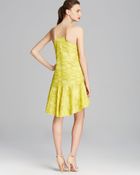 Tibi Dress Ibis Print Crepe De Chine Ruffle - Lyst