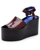Jeffrey Campbell Chynna Flatform Sandals - Wine - Lyst