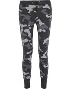 Zoe Karssen Camo-print Cotton-blend Jersey Track Pants - Lyst