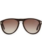 Tom Ford Kurt Acetate Aviator Sunglasses - Lyst