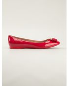 Ferragamo Bow Ballerinas - Lyst