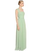 Elie Saab One Shoulder Silk Georgette Dress - Lyst
