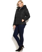 Calvin Klein Plus Size Hooded Quilted Down Puffer Coat - Lyst