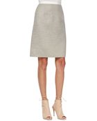 Karolina Zmarlak Contrast-Waist Wool A-Line Skirt - Lyst
