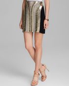 Adrianna Papell Beaded Mini Skirt - Lyst