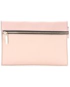 Victoria Beckham Small Zip Leather Clutch - Lyst