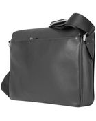 Porsche Design Black Leather Messenger Bag - Lyst