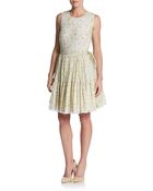 RED Valentino Cotton/Silk Print Dress - Lyst