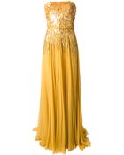 Elie Saab Sequined Evening Gown - Lyst