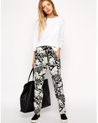 Asos Soft Woven Printed Peg - Lyst