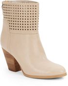 Nine West Hippy Chic Laser-Cut Leather Ankle Boots - Lyst