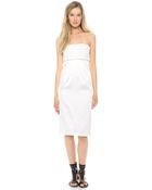 Calvin Klein Uva Strapless Dress - White - Lyst