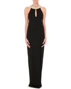 Balmain Embellished-neckline Jersey Gown - Lyst